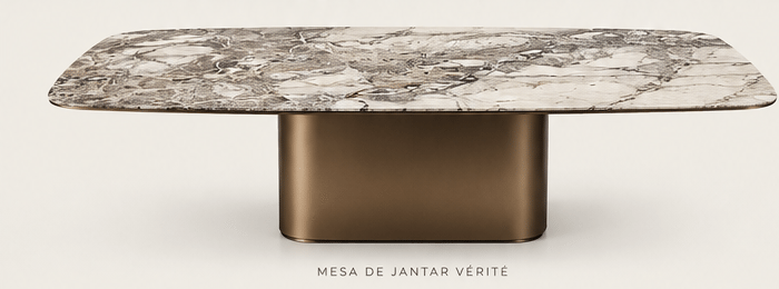 Vistas de Mesa de Jantar Vérité, com diferentes perspectivas da peça, colecção VORQ