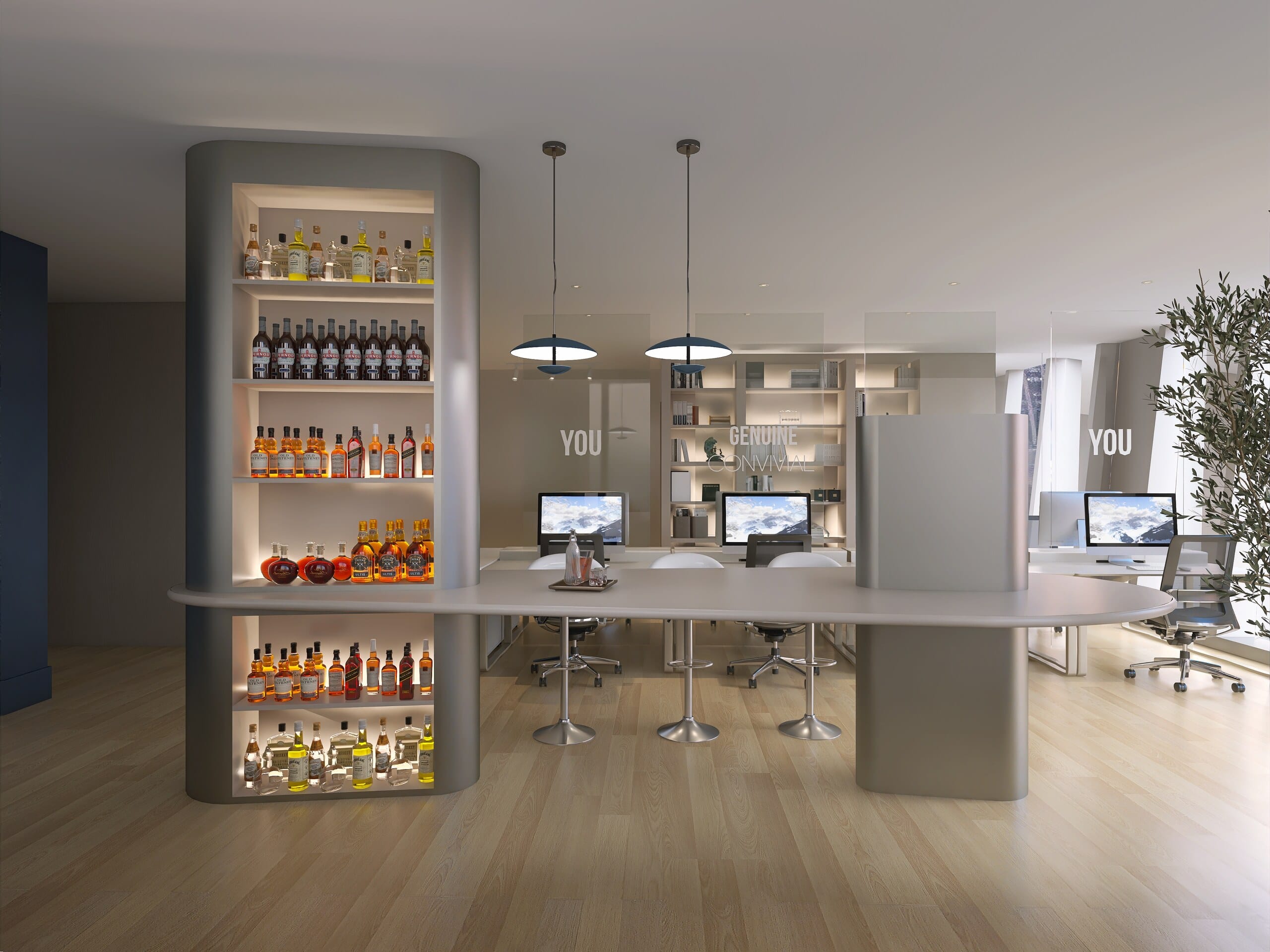 Zona de bar do projecto Pernod Ricard, Luanda, VORQ