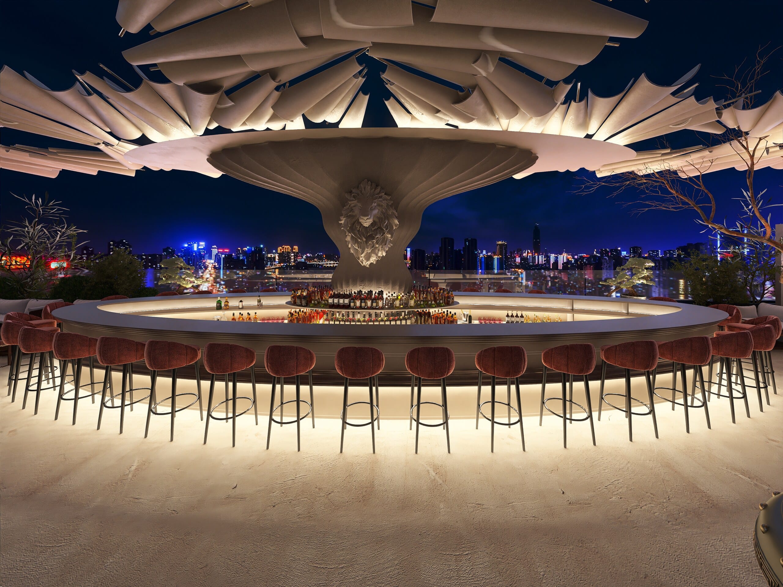 Bar central do projecto Sky Lounge Bar, Luanda, VORQ