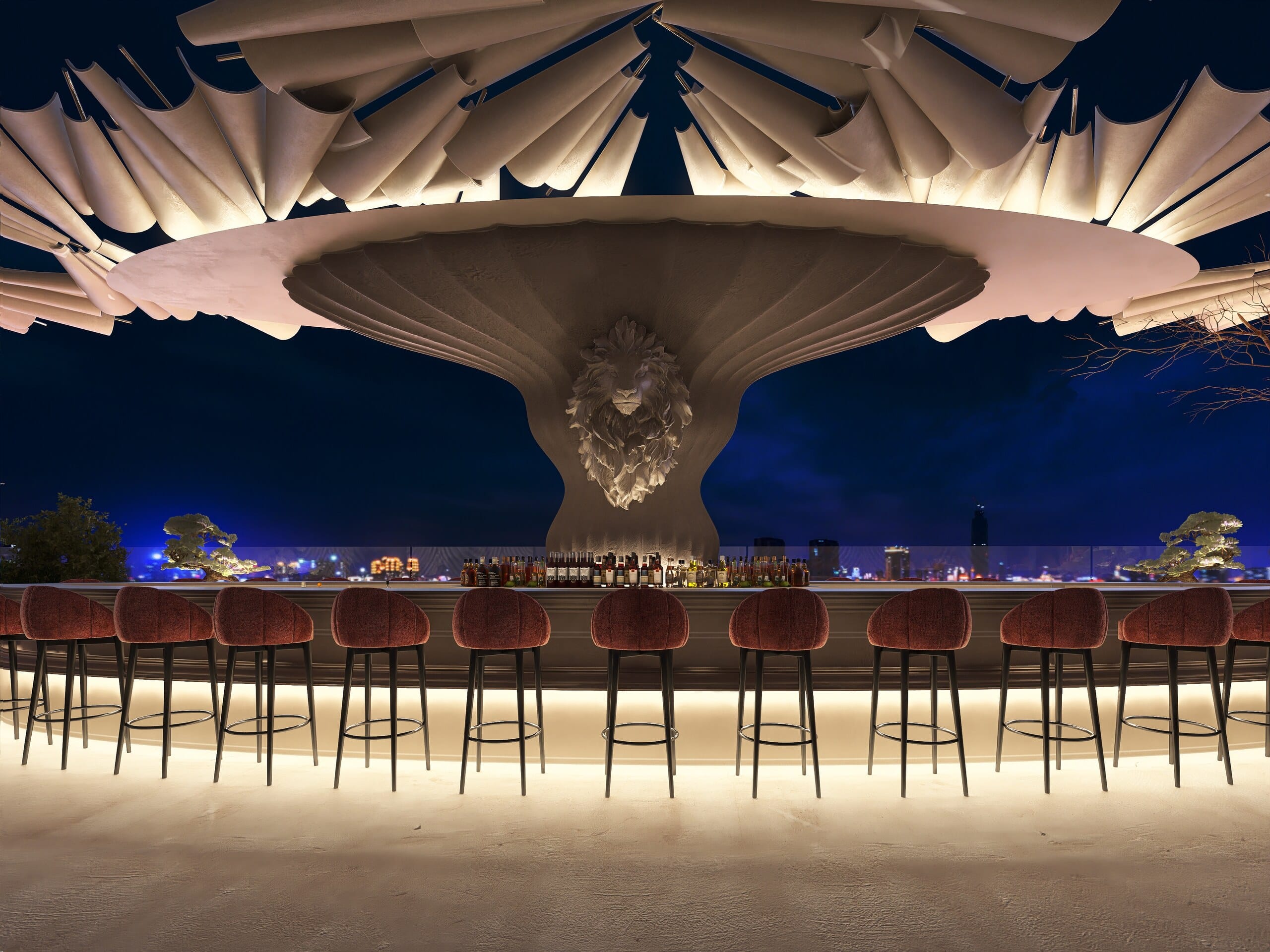 Copa e cobertura do projecto Sky Lounge Bar, Luanda, VORQ